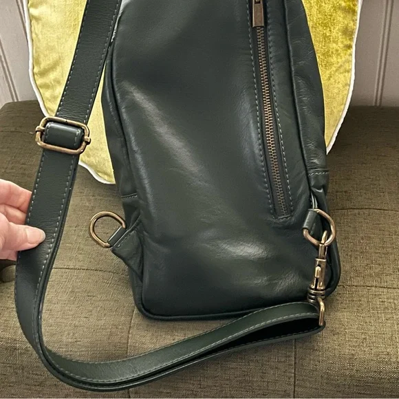 Sundance Forest Green Leather Marlow Sling Bag - Picture 4 of 10